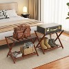 Bamboo luggage rack 2 Pack, lightweight and durable, Sturdy for Hotel/Home Use - 3 of 4