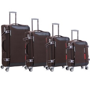 Coolife Softside Upright Luggage Set , Lightweight,4-Piece (20//24/28/32),Brown - 1 of 4