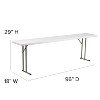 Emma and Oliver 8-Foot Granite White Plastic Folding Training / Seminar Table - 3 of 4