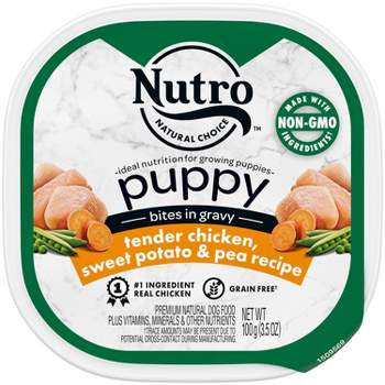 Nutro Grain Free Bites In Gravy Puppy Wet Dog Food Tender Chicken, Sweet Potato & Pea Recipe - 3.5oz
