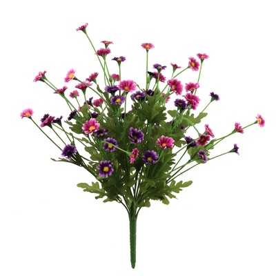 Floral Home 17" Purple Mauve Daisy Bush - 12-Piece