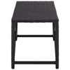 vidaXL Patio Bench 47.2 in. Poly Rattan Black - 3 of 4