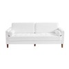 NicBex Couches for Living Room 82.50" Convertible Loveseat Sleeper Sofa Bed Fabric Sofa Couch with Adjustable Backrest and Storage Pockets, White - 2 of 4