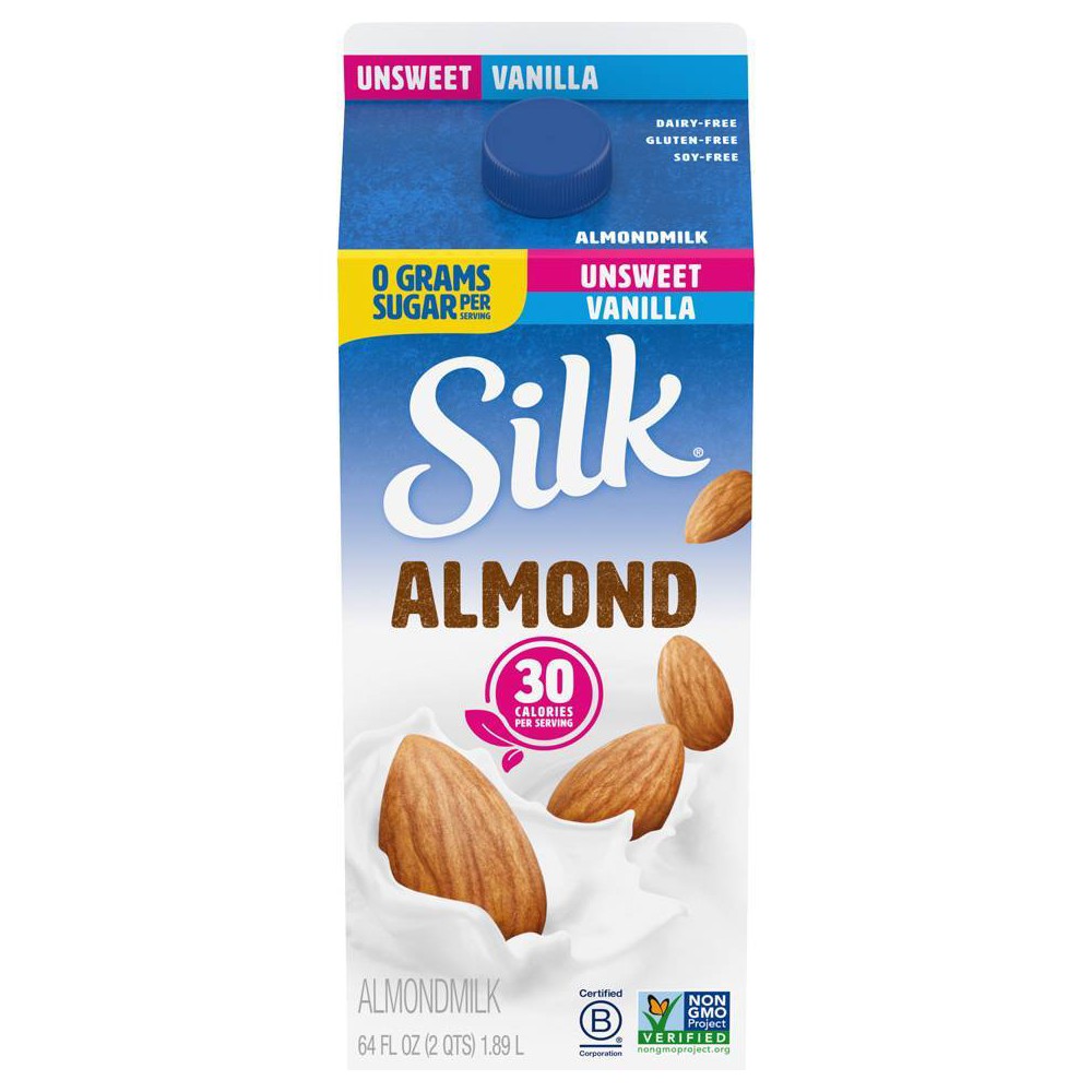 UPC 025293001367 product image for Silk Almond Unsweetened Vanilla Almond Milk - 0.5gal | upcitemdb.com