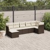 vidaXL Garden Sofa Set Brown - 2 of 4