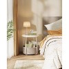 Small Round Side End Table, Modern Nightstand with Fabric Basket - 4 of 4