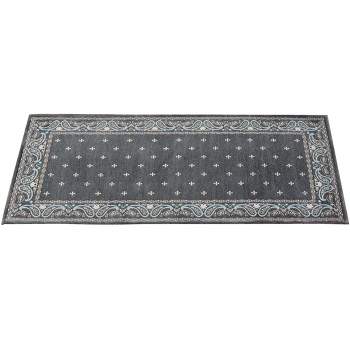 Collections Etc Paisley Border Chenille Rug