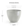 Ecopots Antwerp Durable Modern Round Indoor/Outdoor Recycled-Based Composite Flower Pot Planter - 2 of 4