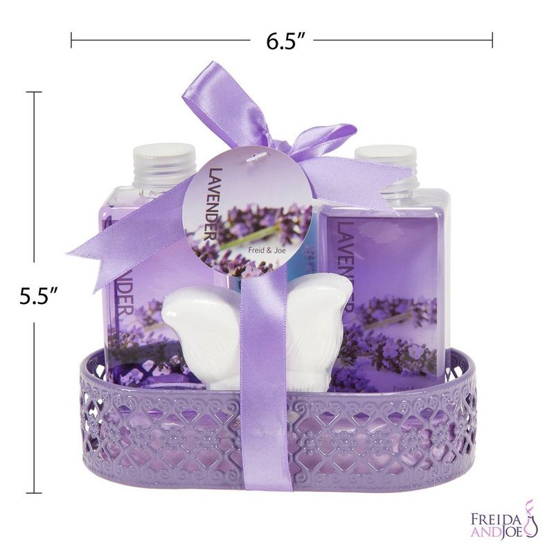 Freida & Joe  Lavender Fragrance Bath & Body Collection in Wire Basket Gift Set, 3 of 8