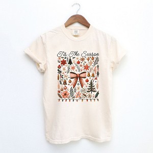 Simply Sage Market Women's Tis The Season Coquette Short Sleeve Garment Dyed Tee - 1 of 4