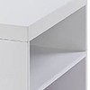 47.5" High Gloss and Chrome Coffee Table with Open Storage Compartments for Living Room - 3 of 4