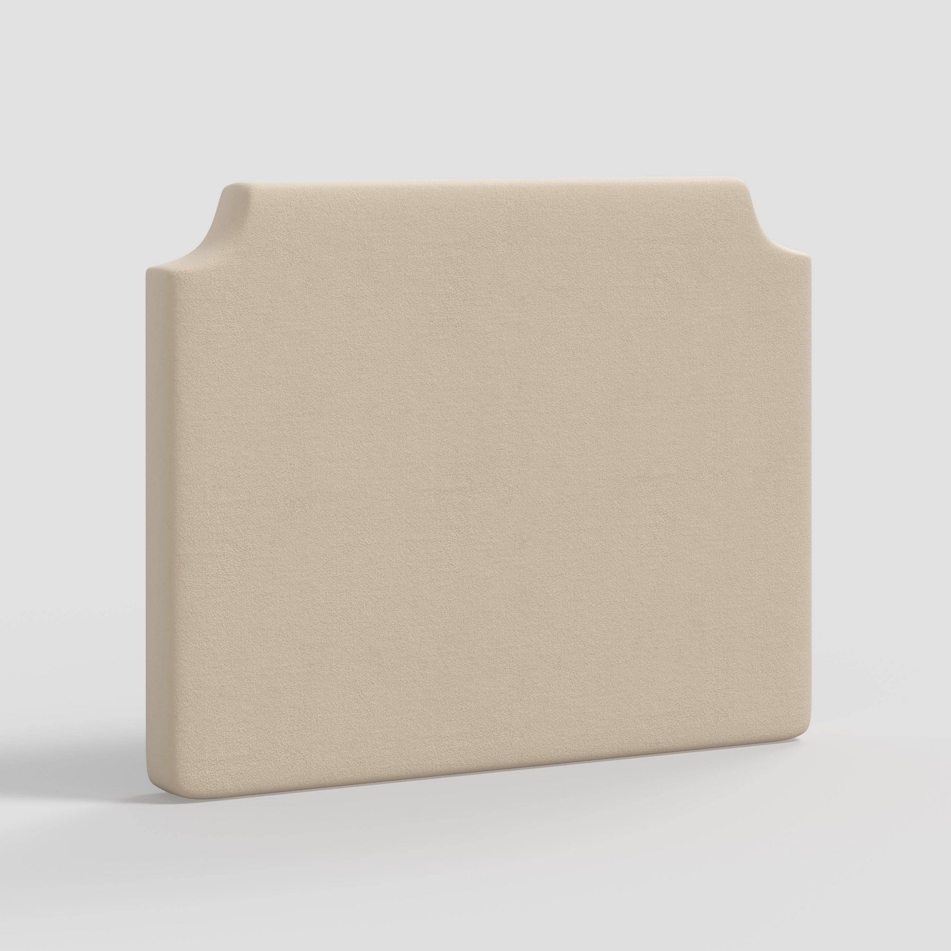 Twin Molly Notched Stick-on-the-Wall Dorm Headboard Classic Velvet Pearl - Threshold™