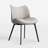 Luck Live Modern Patio Dining Chairs 2-Piece Outdoor Dining Armless Chairs Set,Gray/Metal, which is suitable for multiple scenarios. - 2 of 4