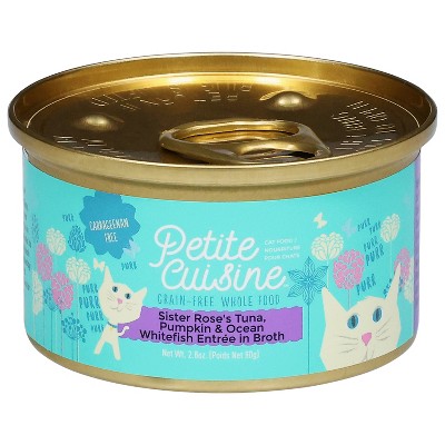 Petite Cuisine Cat Food Tuna with Pumpkin and Ocean Whitefish Entrée - Case of 24 - 2.8 oz