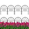 Decorative Garden Fence, Arched No Dig Fence Garden Edging Border, Rustproof Metal Animal Barrier with Ground Stake for Dog, Rabbit, Patio Decor - 3 of 4
