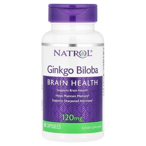 Natrol Ginkgo Biloba, 120 mg, 60 Capsules, Herbal Supplements - 1 of 3
