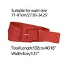 Allegra K Women's Plus Size Pure Adjustable Rectangle Buckle Wide Waist Belt for Dress 1 Pc - 3 of 4