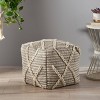 Borton Contemporary Pouf: Knitted Design, Indoor Use, No Assembly - Christopher Knight Home - 3 of 4