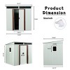Coolbibila Outdoor Storage Shed With Window, 6Ft X 5Ft  Storage Sheds Metal With Weatherproof Design, Tool Sheds With Pad-Lockable Sliding Doors - 4 of 4