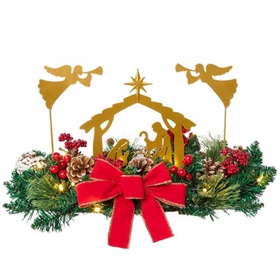 The Lakeside Collection Nativity Wreath or Centerpiece - Centerpiece