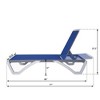 Kozyard Alan Adjustable Patio Chaise Lounge Chair – Full Flat Reclining Aluminum Frame with Durable Resin Legs - 3 of 4