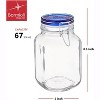 Bormioli Rocco Fido Jar with Blue Lid, Made of Premium Quality Italian Glass, Airtight Seal with Gasket - 2 of 4