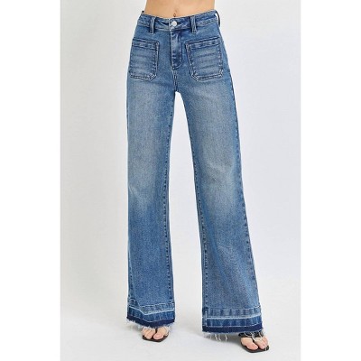 Women's High Rise Wide Leg Jeans - RISEN