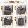 MOONMISS 360 Degree Swivel Barrel Chair,Comfy Corduroy Round Accent Sofa Chair,Leisure Arm Chair for Nursery,Hotel,Bedroom,Office - 2 of 4