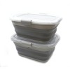 SAMMART Set of 2 Collapsible Laundry Basket with Lid - Space Saving Storage Container - 2 of 4