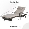 TiramisuBest 2-Piece Outdoor Wicker Long Reclining Lounge Chair Set, 150° Adjustable Recliner for Beach/Poolside/Garden (Light Gray) - 4 of 4