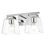 Elegant Lighting Merrick 2 light Chrome and Clear Bath Sconce - 4 of 4