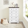 Okak 6-Drawer Tall Dresser for Bedroom with Modern Simple Handles,Chest of Drawers Closet Storage Cabinet Organizer for Living Room, Hallway - 4 of 4