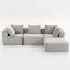 Corduroy Modular L-Shaped Sectional Sofa, Flexible Configuration - 3 of 4