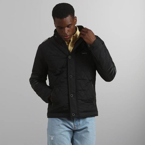Members Only Men'S Belmont Quilted Jacket-Black-Small
