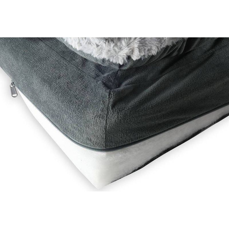 Canine Creations Pillow Top Rectancle Dog Bed - Charcoal, 3 of 5
