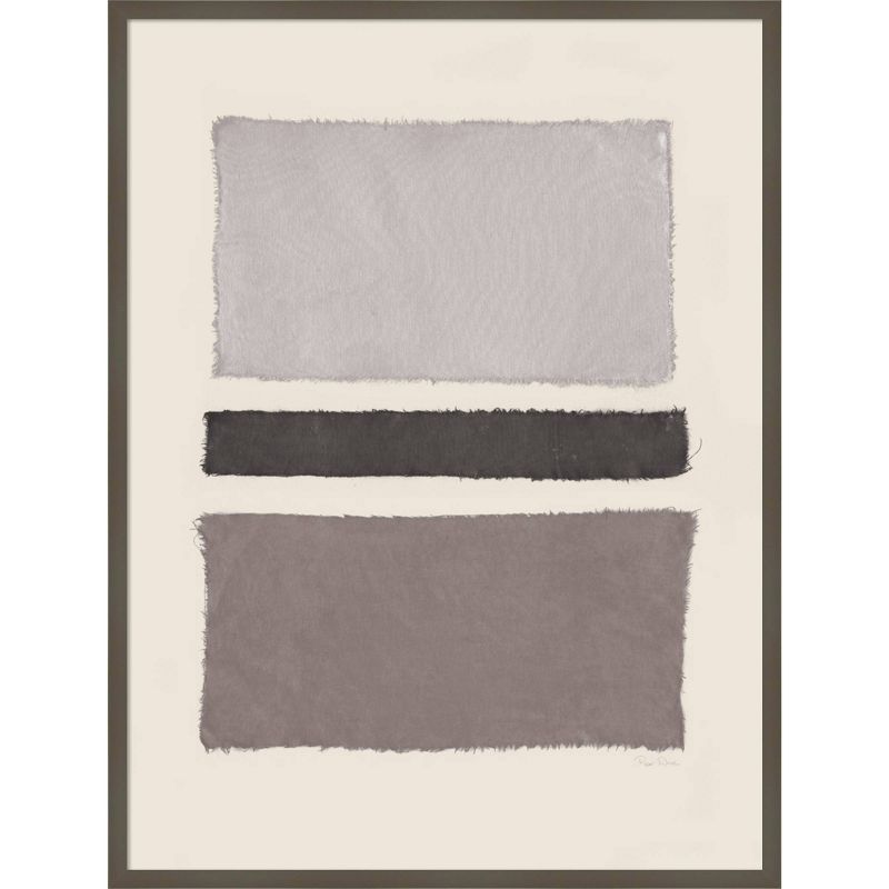 31&#34;x41&#34; Painted Weaving IV Neutral by Piper Rhue Wood Framed Wall Art Print Gray - Amanti Art, 1 of 11