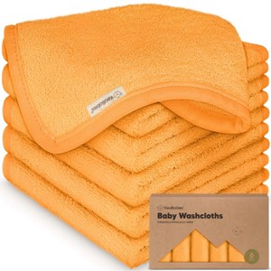 6pk Deluxe Baby Washcloths, Organic and Soft Baby Wash Cloth, Baby Bath Towel, Face Cloths - 1 of 4