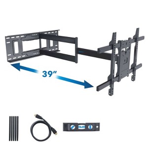 Mount-It! Long Arm TV Mount, Full Motion Long Extension Wall Bracket with 38.5 in. Extension, TV Wall Mount Fits Screens 40 - 80 in., Holds 121 Lbs. - 1 of 4