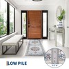 Washable Area Rug, Non-Slip Floral Carpet, Retro Floor Mat for Kitchen, Bathroom, Living Room, Bedroom, Entryway & Hallways - 4 of 4