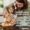 WeeSprout Little Chef Kids Cooking & Baking Set, 14 Piece Cooking Set with Real Kitchen Tools & Kids Apron, Baking Gift for Girls, Boys & Junior Chefs - 3 of 4