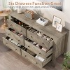 6 Drawer Dresser for Bedroom, Modern Tall Dresser Organizer with Storage Drawers, Wooden Chests of Drawers for Bedroom, Entryway, Hallway - 4 of 4