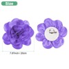Unique Bargains Alloy Satin Fabric Big Rose Flower Dainty Brooches Pins 1 Pc - 3 of 4