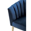 31" Colla Accent Chair Midnight Blue Velvet/Gold Finish - Acme Furniture - 2 of 4
