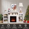 60" TV Stand with Electric Fireplace, Farmhouse Wood Entertainment Center, 18" Built-in Fireplace 1400W with Remote Control 3 Level Adjustable Flame - 3 of 4