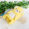 Slickblue Happy Bear Embroidered Coral Fleece Blanket - Soft & Cozy, 42.5" x 59.1", Machine Washable, Available in 5 Colors - 2 of 3