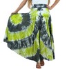 Agan Traders Women's Boho Summer Tie-dye High Waistband A Line Flared Maxi Skirt - 2 of 4
