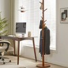 Apex Vanguards Cherry Thick Wooden Freestanding Coat Rack - 3 of 3