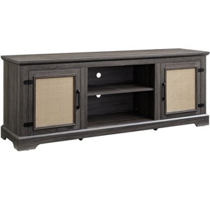 Dexmalle Farmhouse Rattan TV Stand Console Table for TVs up to 70 Inches - 1 of 4