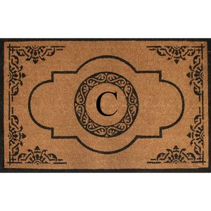 A1HC Non Slip Rubber and Natural Coir Doormat for Outdoor Entrance Front Door Mat 30x48 Monogrammed - 1 of 4