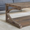 KTMBDW Coffee Table, 24" Square Coffee Table for Living Room Mid Century Modern Coffee Table, Unique Center Table with Wood Base for Small Spaces - 4 of 4
